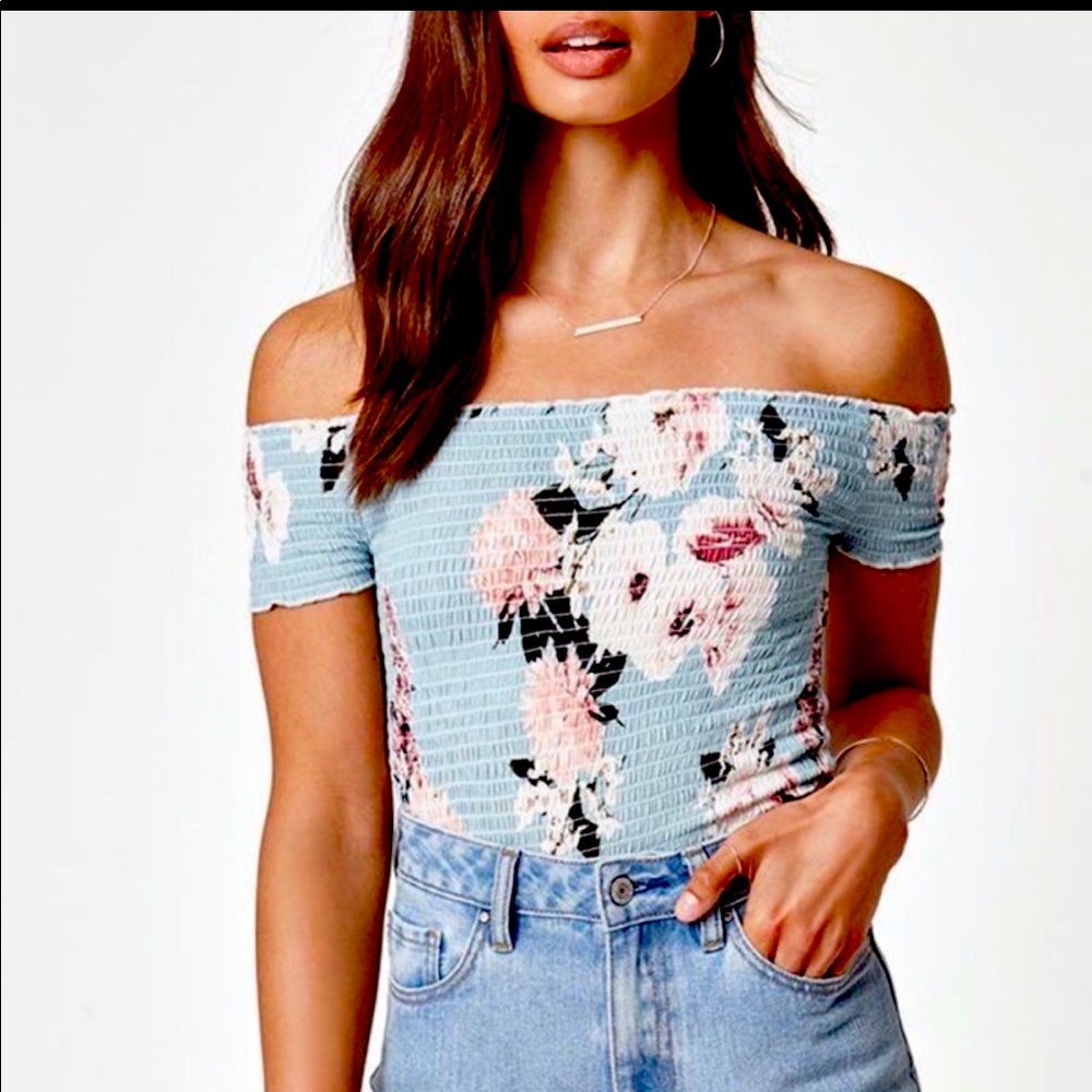 Floral off the shoulder top